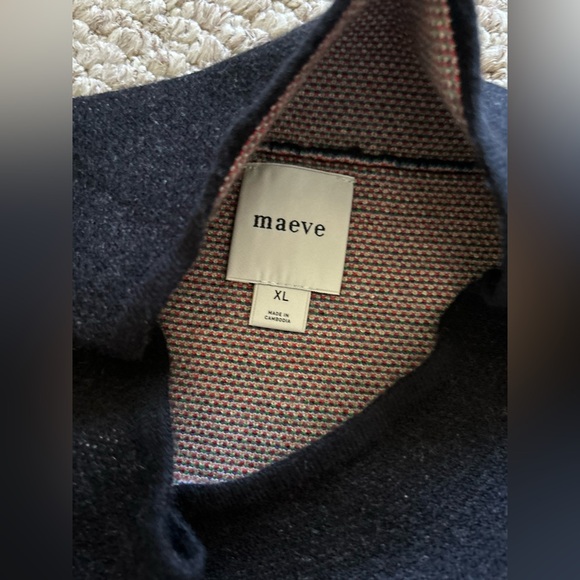 Anthropologie Maeve NWT Carys Mock Neck Sweater Black Flowers Graphics size XL - Picture 9 of 12